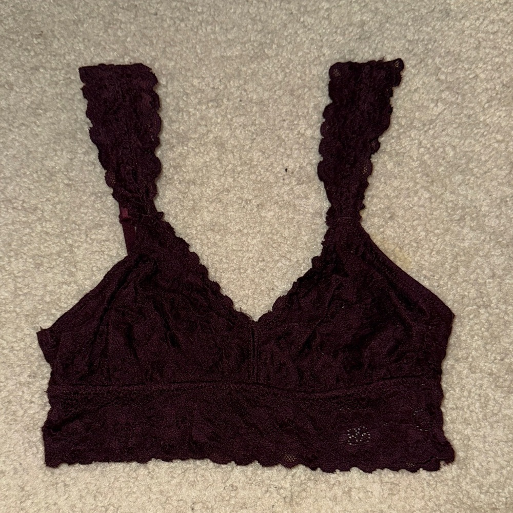 Aerie Lace Bralette in Deep Burgundy
